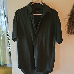 Urban Outfitters Dark Green Button Down